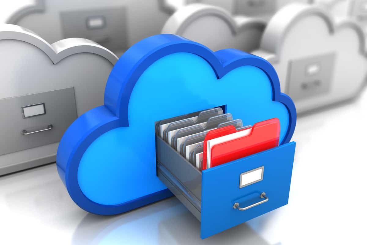 Data Backup - Cloud with Drawer